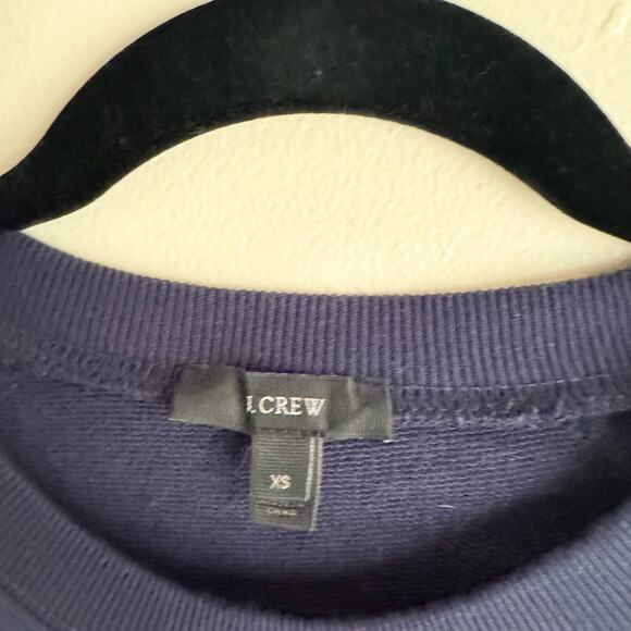 J. Crew Navy + White Sequin Detail Champagne Crewneck Sweatshirt - XS - Picture 4 of 9